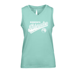 Minnesota Timberwolves Levelwear Women's Paisley Sweep V-Neck Tank Top Mint