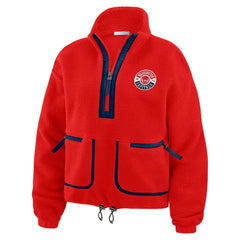 Washington Capitals WEAR by Erin Andrews Women's Polar Fleece Half-Zip Jacket - Red - NHL 201429670