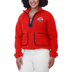Washington Capitals WEAR by Erin Andrews Women's Polar Fleece Half-Zip Jacket - Red - NHL 201429670