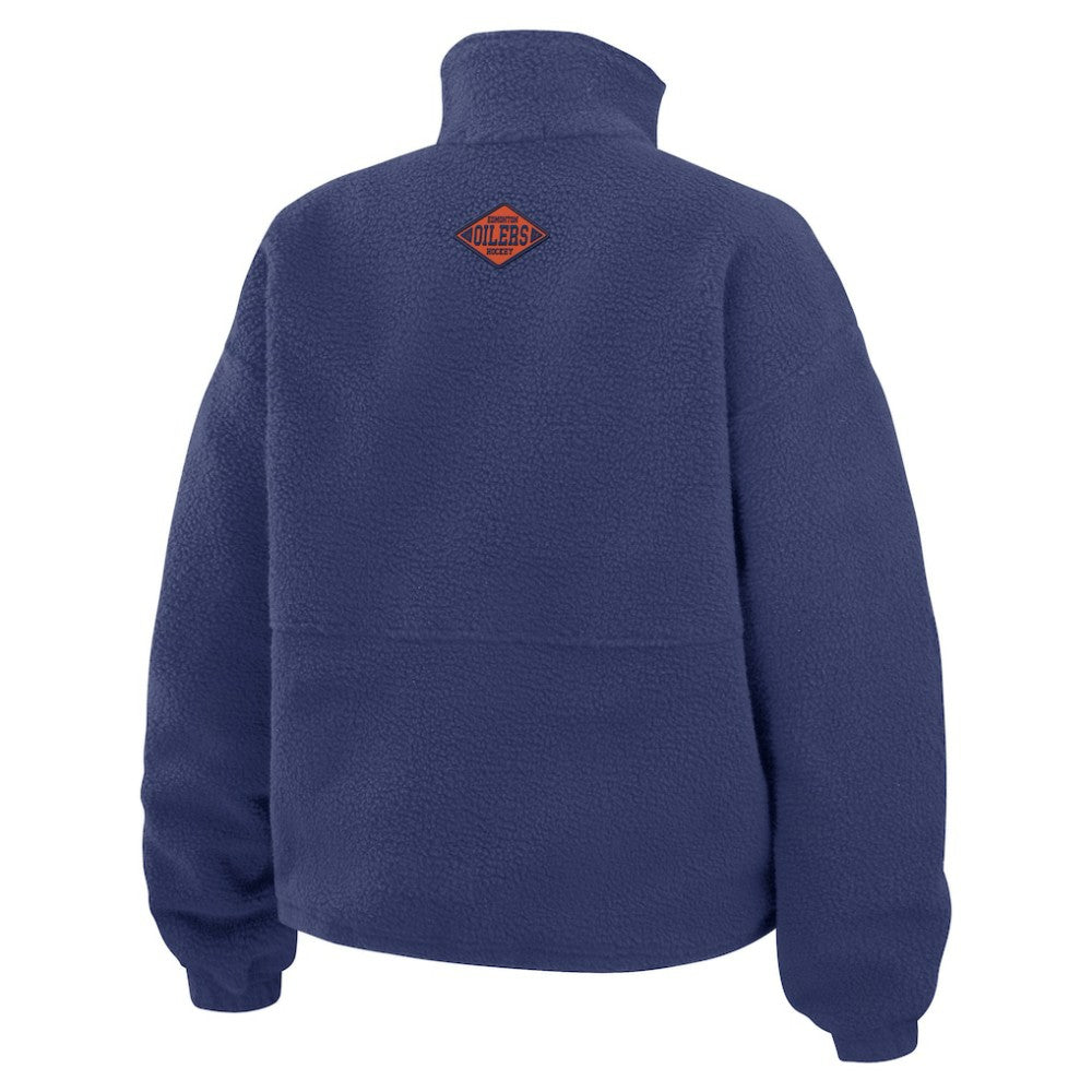 Edmonton Oilers WEAR by Erin Andrews Women's Polar Fleece Half-Zip Jacket - Royal - NHL 201429673
