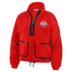 Chicago Blackhawks WEAR by Erin Andrews Women's Polar Fleece Half-Zip Jacket - Red - NHL 201429675