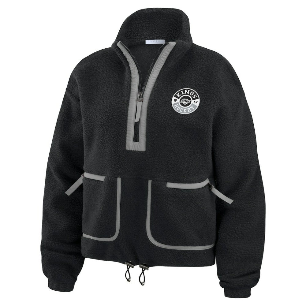 Los Angeles Kings WEAR by Erin Andrews Women's Polar Fleece Half-Zip Jacket - Black - NHL 201429678