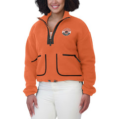 Philadelphia Flyers WEAR by Erin Andrews Women's Polar Fleece Half-Zip Jacket - Orange - NHL 201429679
