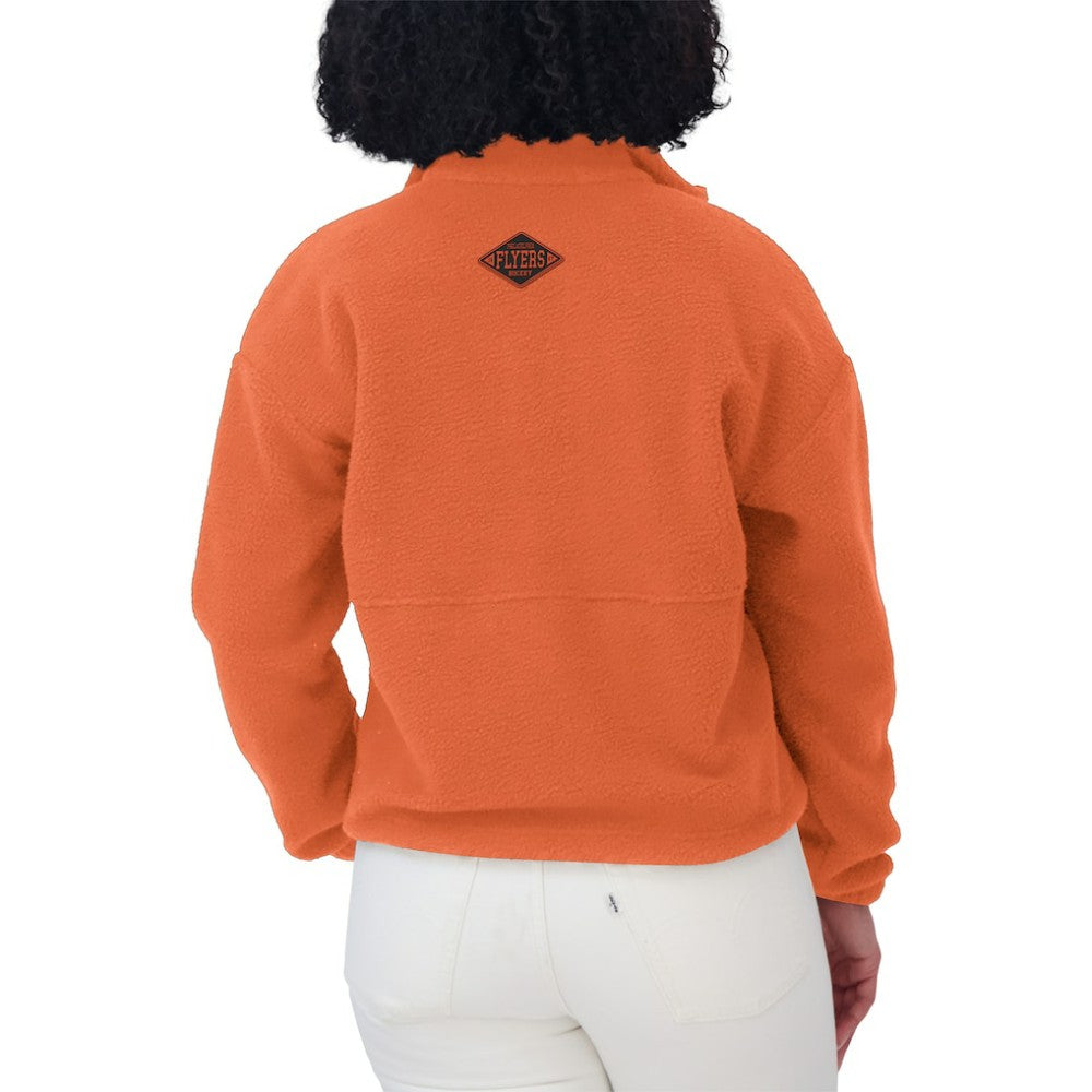 Philadelphia Flyers WEAR by Erin Andrews Women's Polar Fleece Half-Zip Jacket - Orange - NHL 201429679
