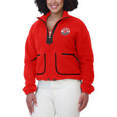 New Jersey Devils WEAR by Erin Andrews Women's Polar Fleece Half-Zip Jacket - Red - NHL 201429681