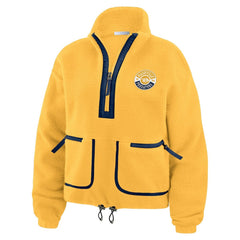 Nashville Predators WEAR by Erin Andrews Women's Polar Fleece Half-Zip Jacket - Gold - NHL 201429684