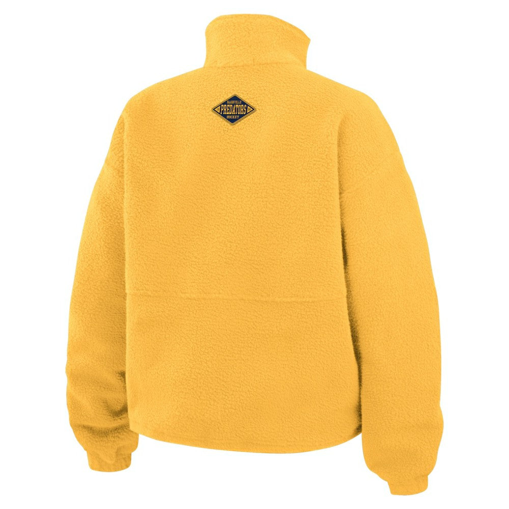 Nashville Predators WEAR by Erin Andrews Women's Polar Fleece Half-Zip Jacket - Gold - NHL 201429684