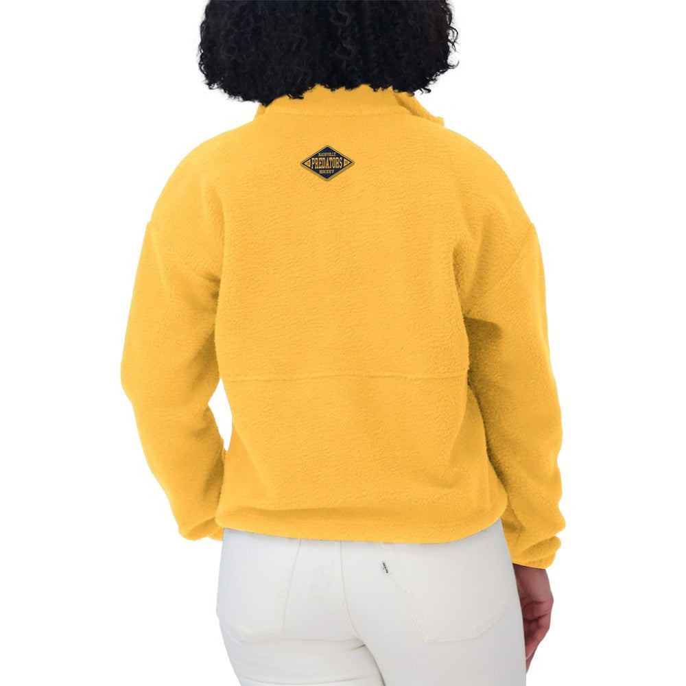 Nashville Predators WEAR by Erin Andrews Women's Polar Fleece Half-Zip Jacket - Gold - NHL 201429684
