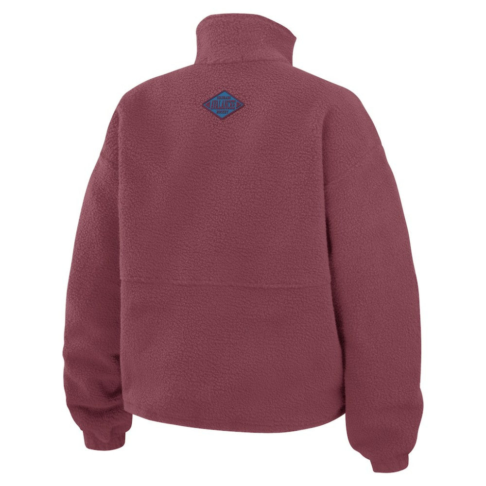 Colorado Avalanche WEAR by Erin Andrews Women's Polar Fleece Half-Zip Jacket - Burgundy - NHL 201429685