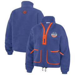 New York Islanders WEAR by Erin Andrews Women's Polar Fleece Half-Zip Jacket - Royal - NHL 201429686