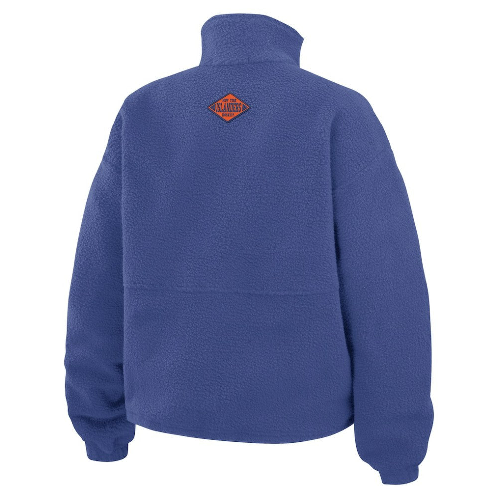 New York Islanders WEAR by Erin Andrews Women's Polar Fleece Half-Zip Jacket - Royal - NHL 201429686