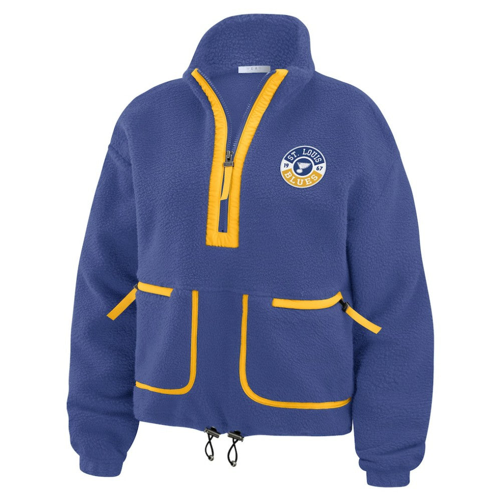 St. Louis Blues WEAR by Erin Andrews Women's Polar Fleece Half-Zip Jacket - Blue - NHL 201429689