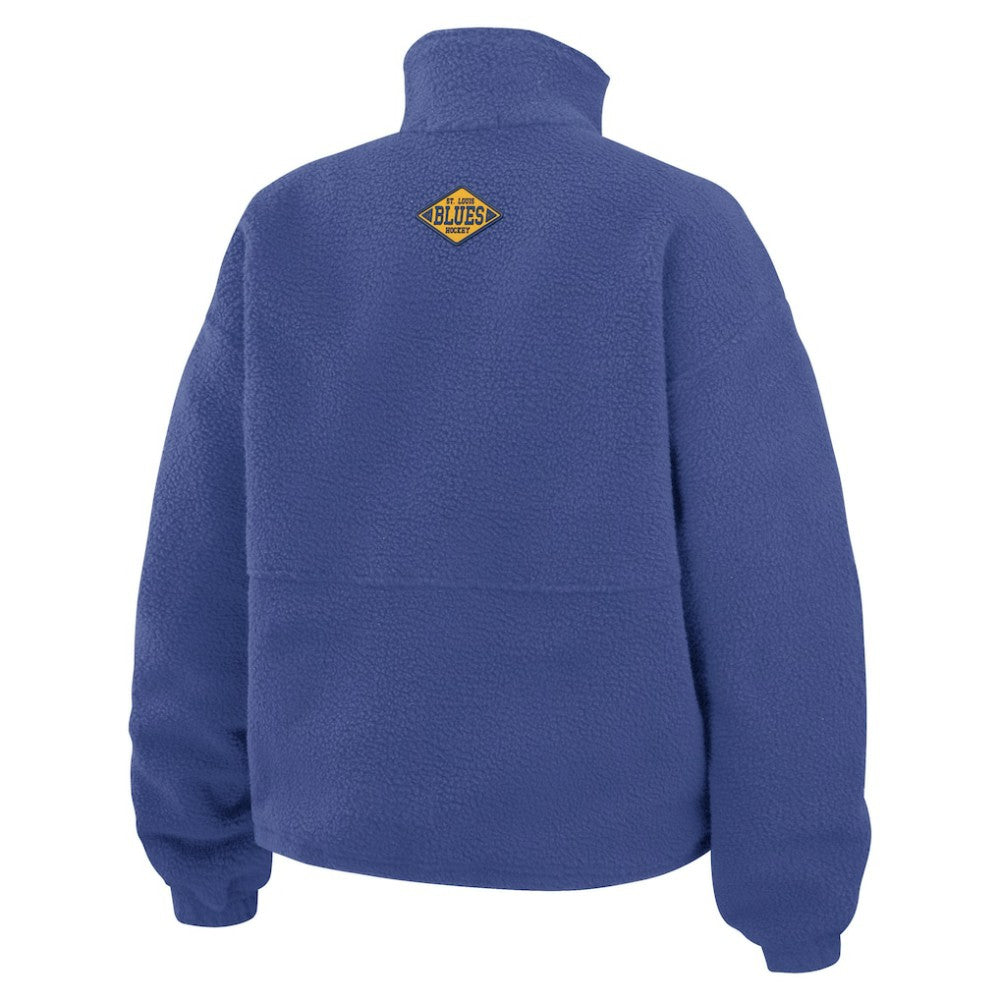 St. Louis Blues WEAR by Erin Andrews Women's Polar Fleece Half-Zip Jacket - Blue - NHL 201429689