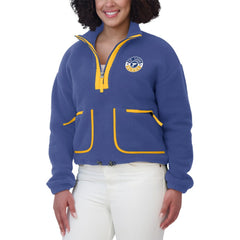 St. Louis Blues WEAR by Erin Andrews Women's Polar Fleece Half-Zip Jacket - Blue - NHL 201429689