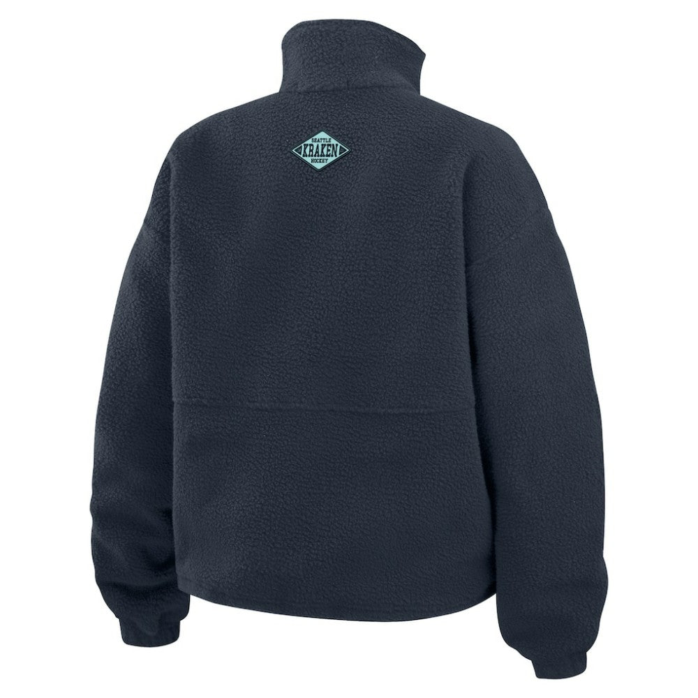 Seattle Kraken WEAR by Erin Andrews Women's Polar Fleece Half-Zip Jacket - Deep Sea Blue - NHL 201429691
