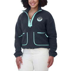 Seattle Kraken WEAR by Erin Andrews Women's Polar Fleece Half-Zip Jacket - Deep Sea Blue - NHL 201429691