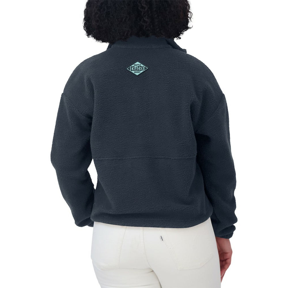 Seattle Kraken WEAR by Erin Andrews Women's Polar Fleece Half-Zip Jacket - Deep Sea Blue - NHL 201429691