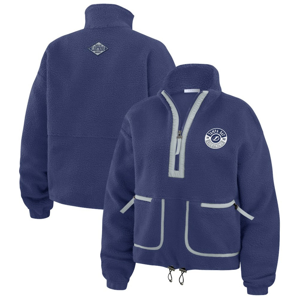 Tampa Bay Lightning WEAR by Erin Andrews Women's Polar Fleece Half-Zip Jacket - Blue - NHL 201429692