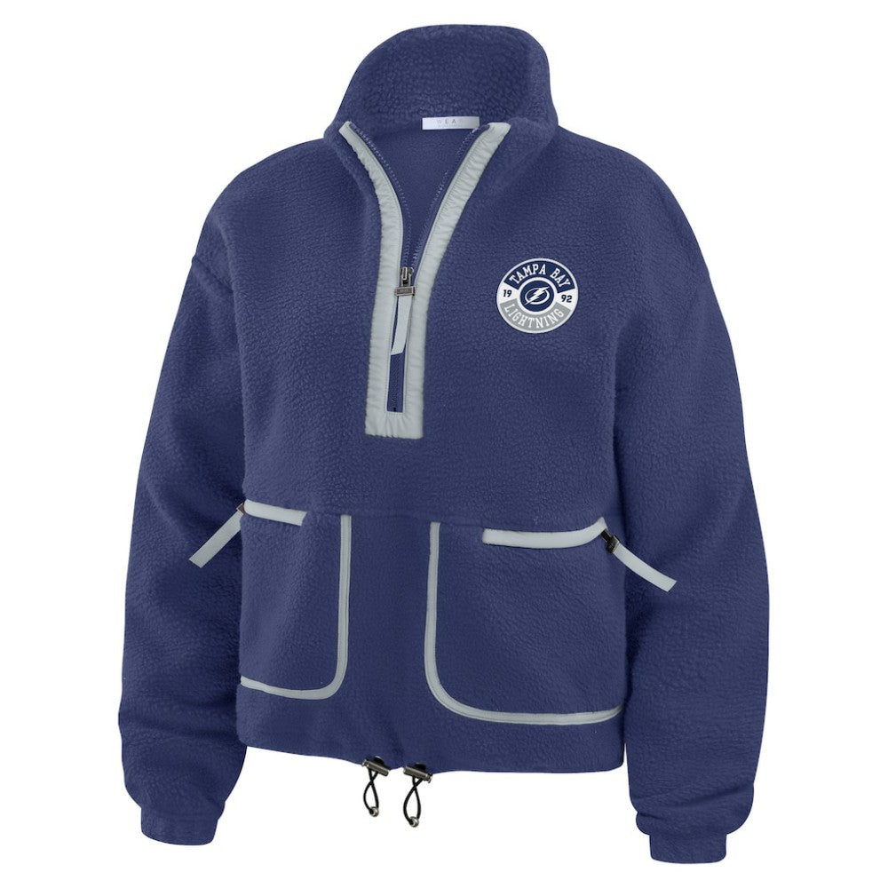 Tampa Bay Lightning WEAR by Erin Andrews Women's Polar Fleece Half-Zip Jacket - Blue - NHL 201429692
