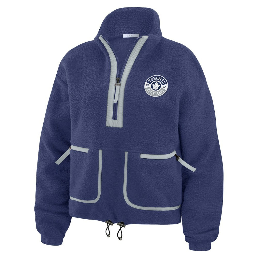 Toronto Maple Leafs WEAR by Erin Andrews Women's Polar Fleece Half-Zip Jacket - Blue - NHL 201429693