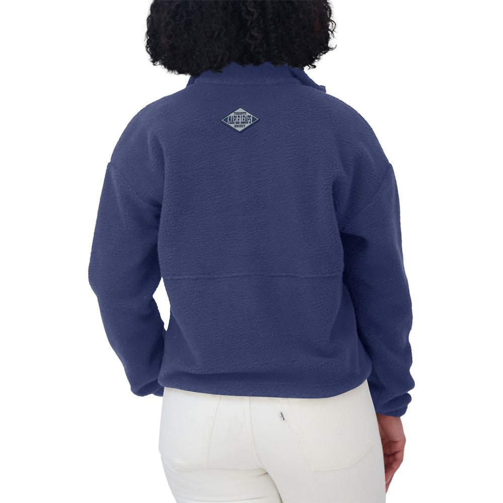 Toronto Maple Leafs WEAR by Erin Andrews Women's Polar Fleece Half-Zip Jacket - Blue - NHL 201429693