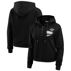Los Angeles Kings WEAR by Erin Andrews Women's Waffle-Knit Pullover Hoodie - Black - NHL 201429703