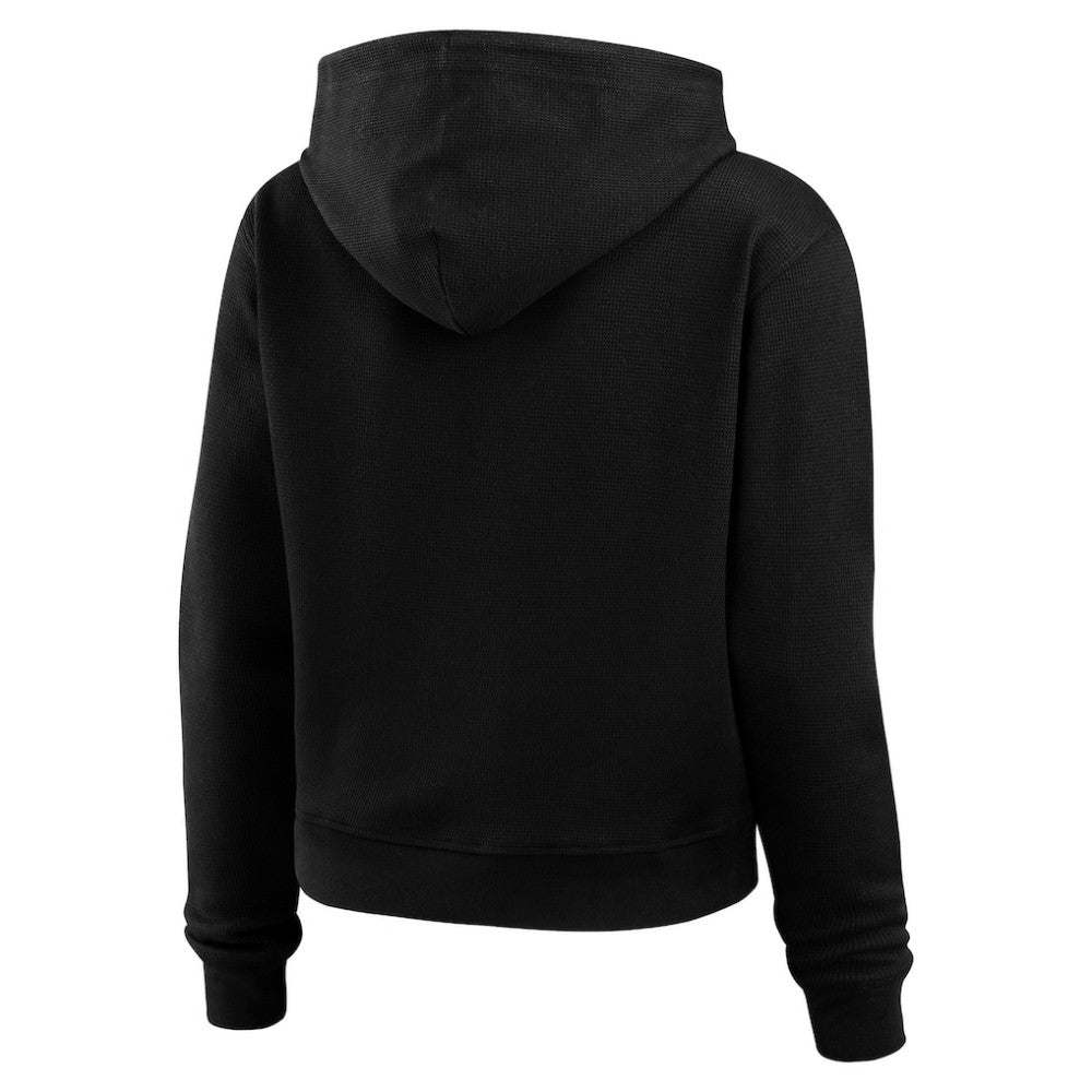 Los Angeles Kings WEAR by Erin Andrews Women's Waffle-Knit Pullover Hoodie - Black - NHL 201429703