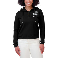 Los Angeles Kings WEAR by Erin Andrews Women's Waffle-Knit Pullover Hoodie - Black - NHL 201429703