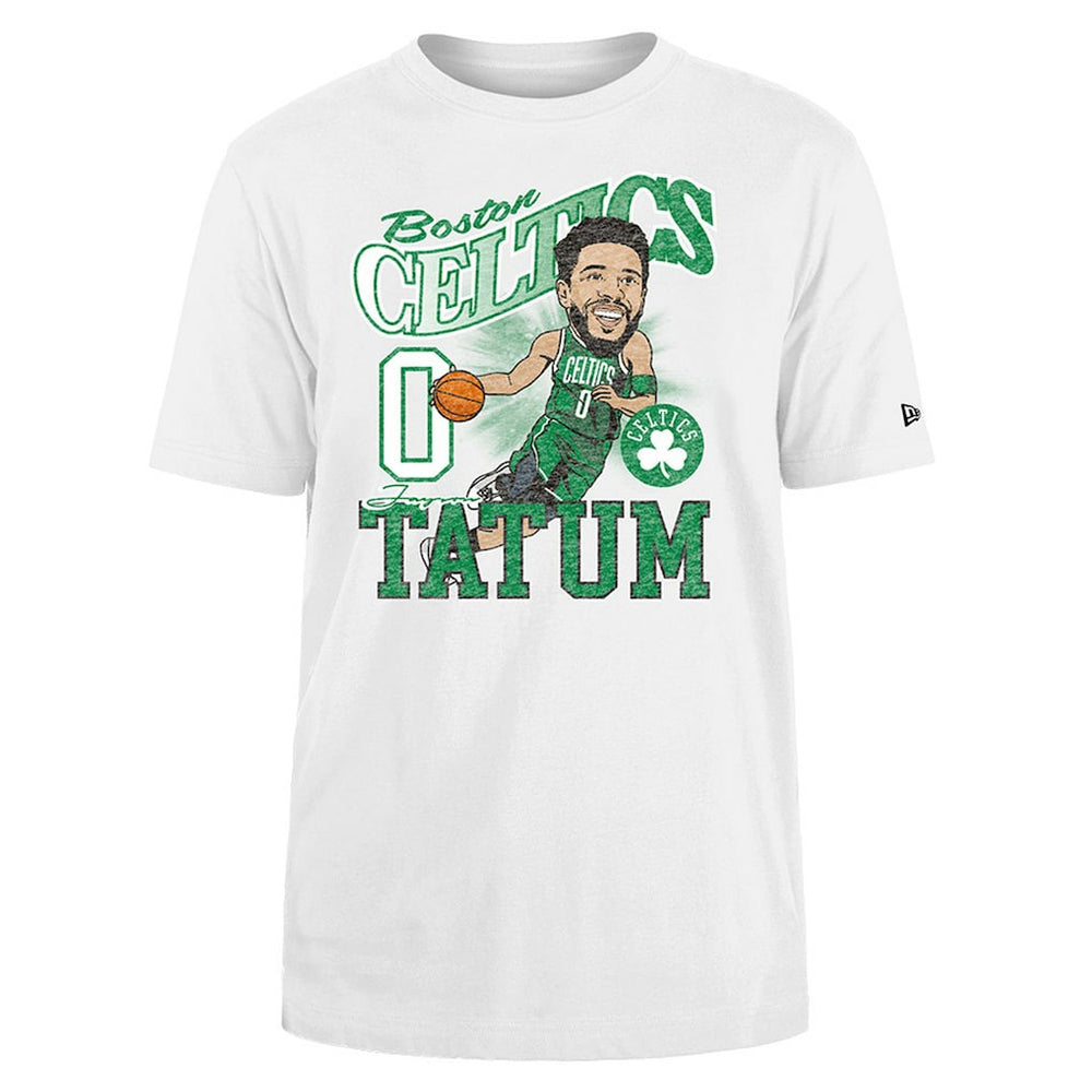 Jayson Tatum Boston Celtics Caricature Player T-Shirt White | New Era discount