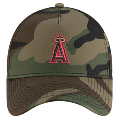 Los Angeles Angels New Era Woodland Team Pop 9FORTY A-Frame Adjustable Hat - Camo - New Era on Sale