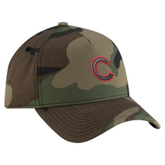 Chicago Cubs New Era Woodland Team Pop 9FORTY A-Frame Adjustable Hat - Camo - New Era on Sale