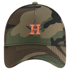 Houston Astros New Era Woodland Team Pop 9FORTY A-Frame Adjustable Hat - Camo - New Era Discount