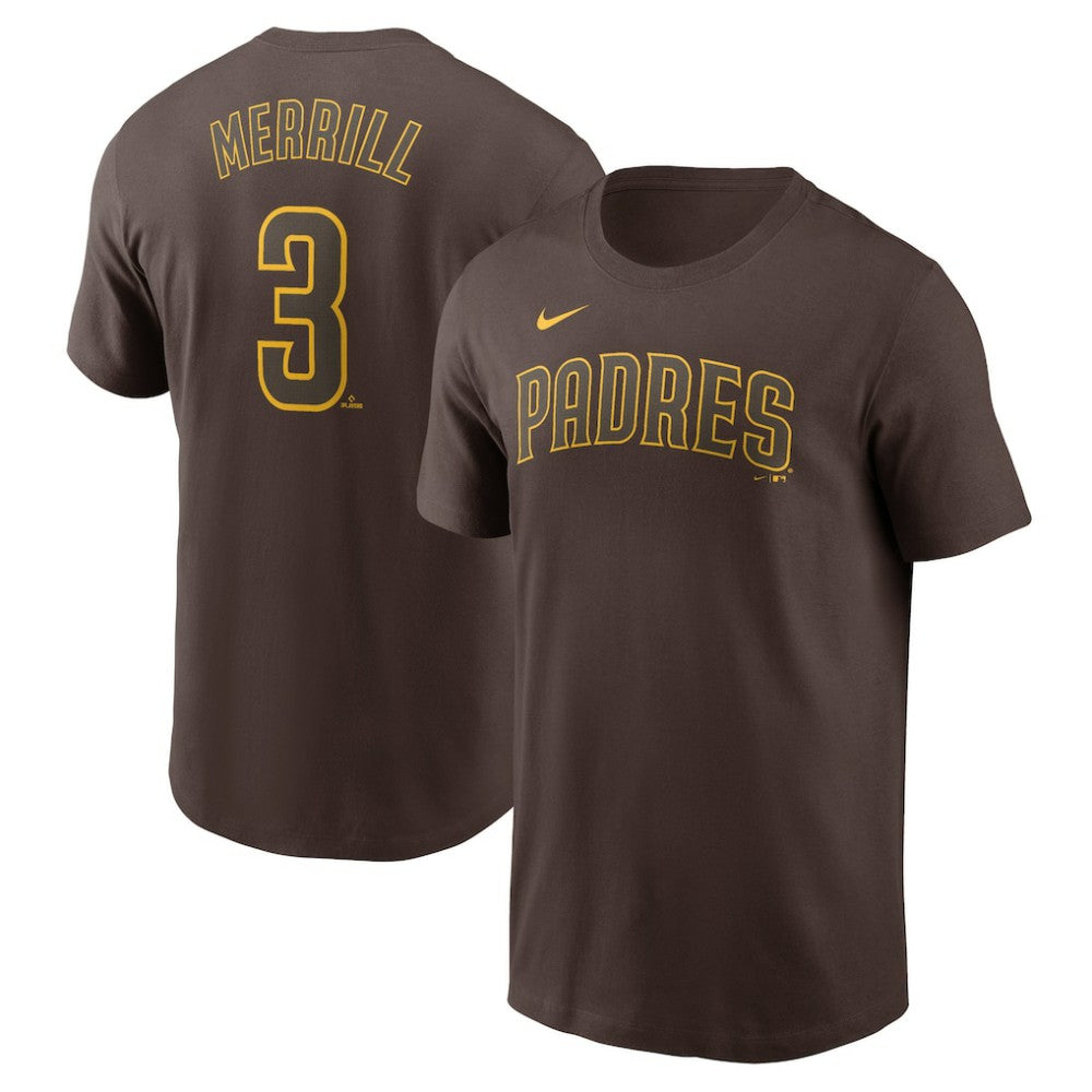 Jackson Merrill San Diego Padres Nike Fuse Name & Number T-Shirt - Brown - Nike Online