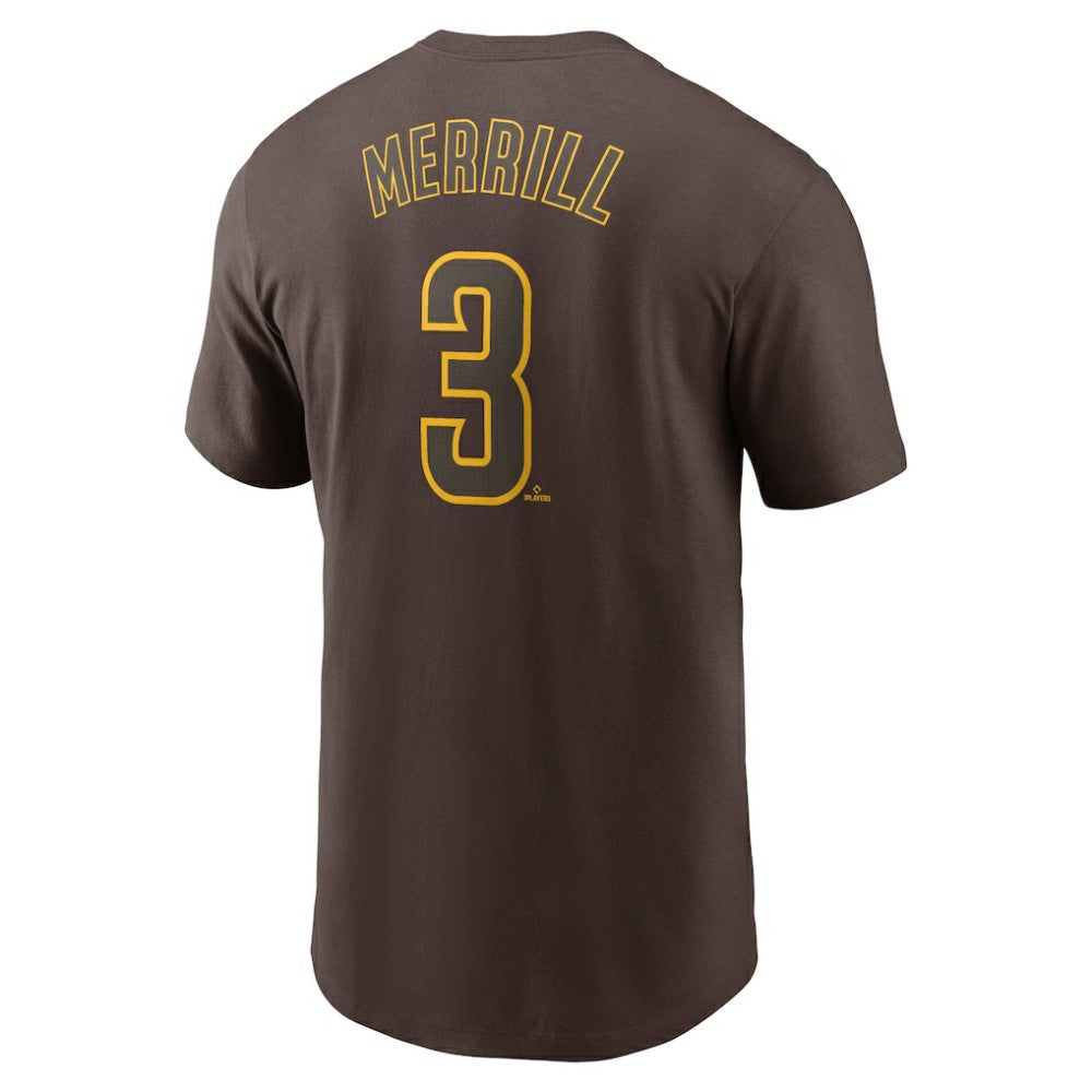 Jackson Merrill San Diego Padres Nike Fuse Name & Number T-Shirt - Brown - Nike Online