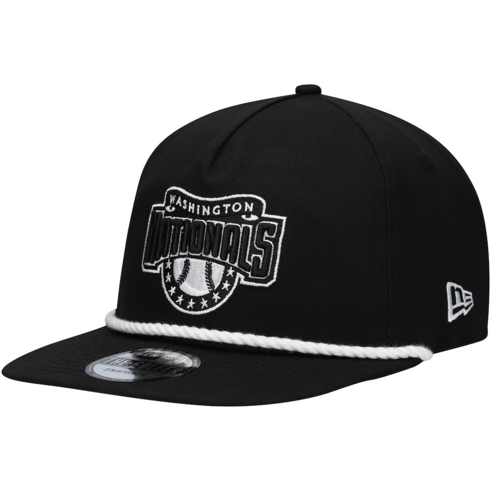 Washington Nationals New Era Golfer Snapback Hat - Black - New Era Discount