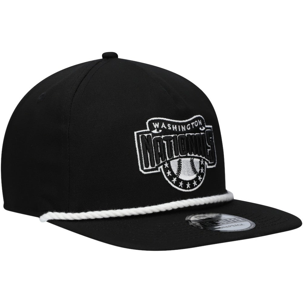 Washington Nationals New Era Golfer Snapback Hat - Black - New Era Discount
