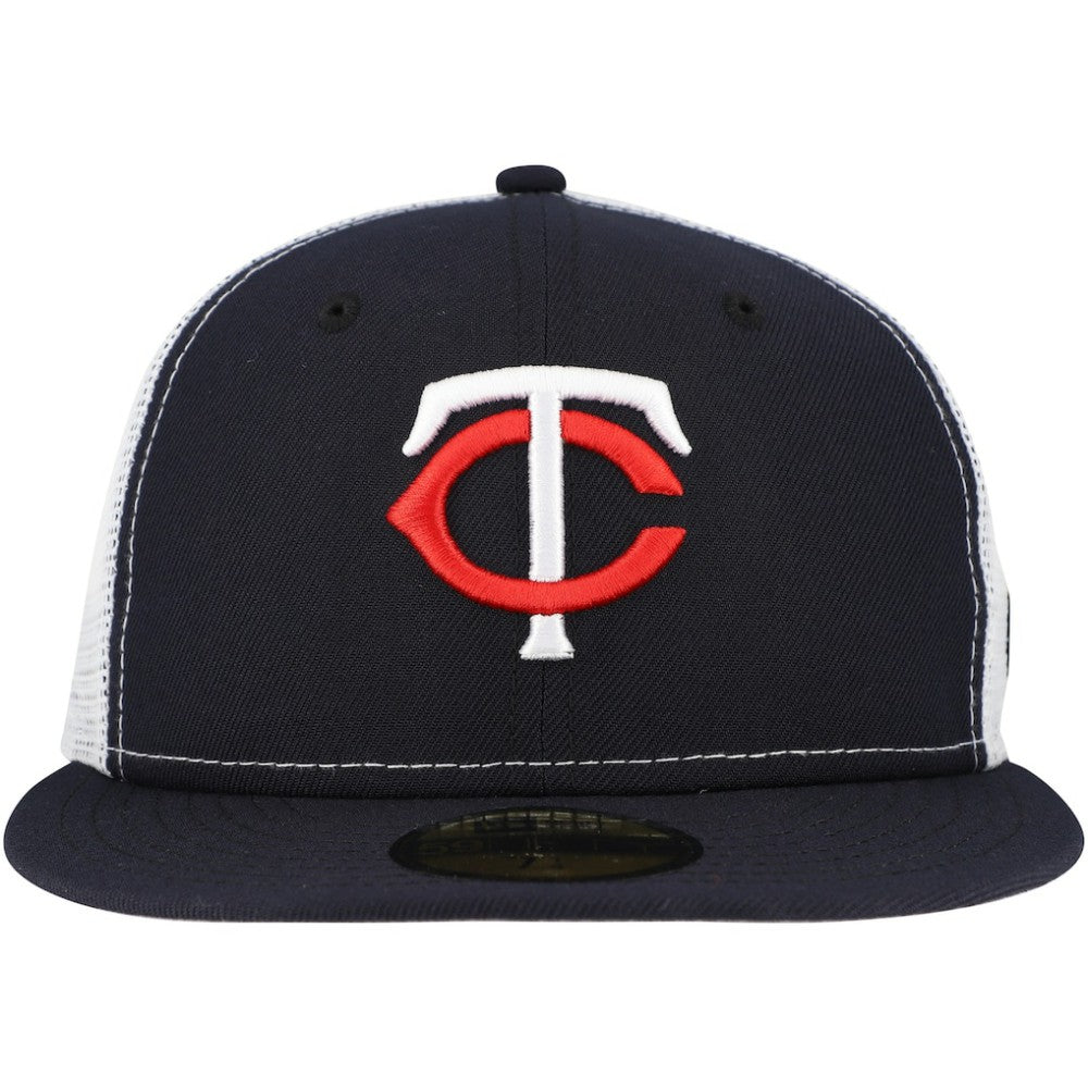 Minnesota Twins New Era Team Color 59FIFTY Trucker Fitted Hat - Navy - New Era Lifestyle