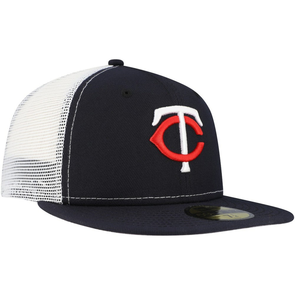 Minnesota Twins New Era Team Color 59FIFTY Trucker Fitted Hat - Navy - New Era Lifestyle