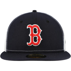 Boston Red Sox New Era Team Color 59FIFTY Trucker Fitted Hat - Navy - New Era Online