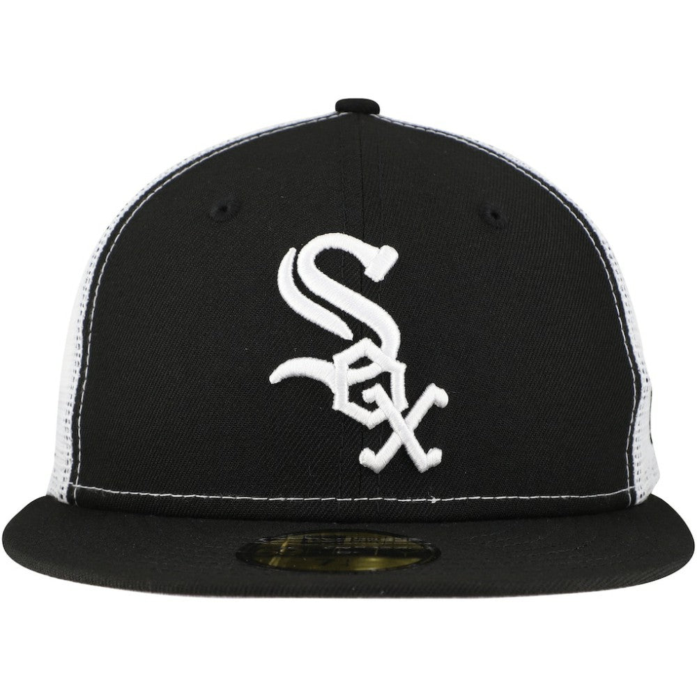 Chicago White Sox New Era Team Color 59FIFTY Trucker Fitted Hat - Black - New Era Lifestyle