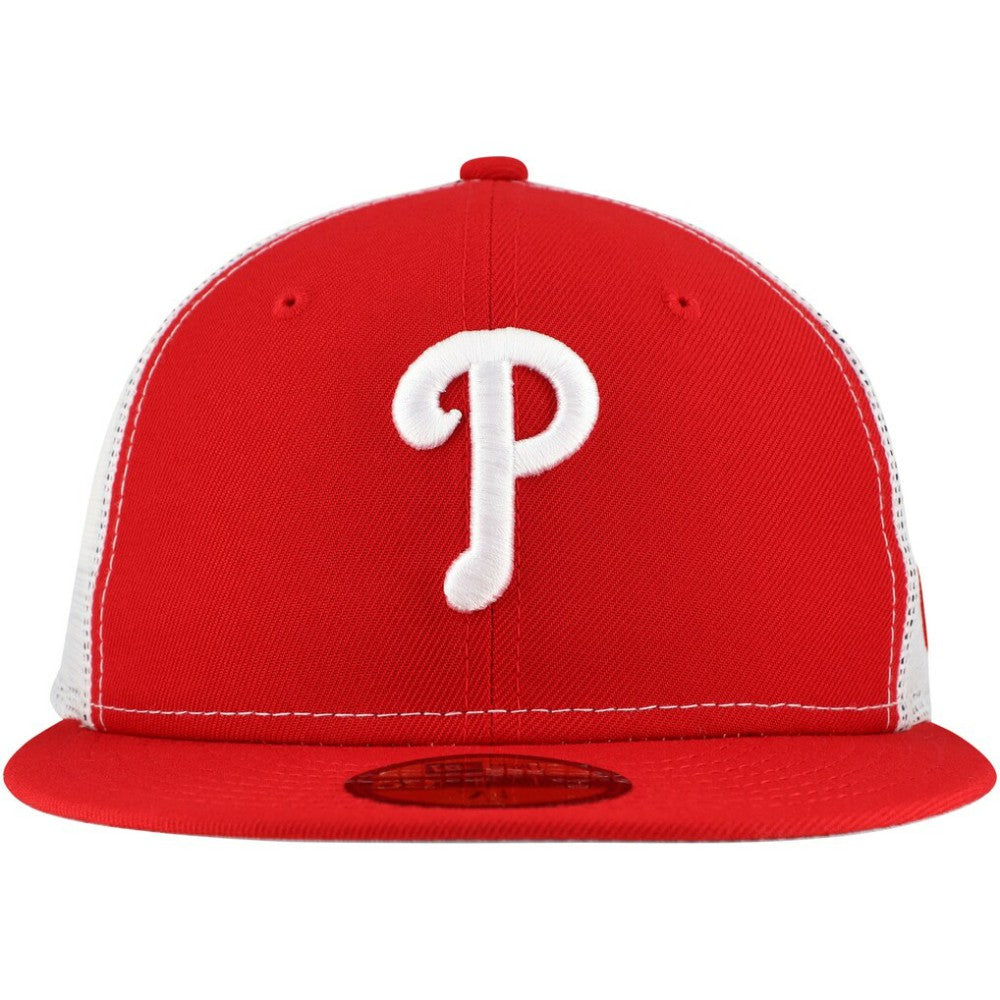 Philadelphia Phillies New Era Team Color 59FIFTY Trucker Fitted Hat - Red - New Era Online