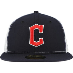 Cleveland Guardians New Era Team Color 59FIFTY Trucker Fitted Hat - Navy - New Era Lifestyle