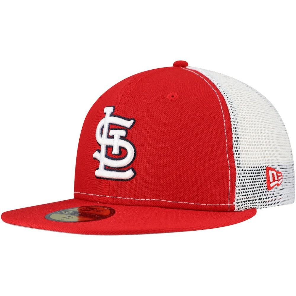 St. Louis Cardinals New Era Team Color 59FIFTY Trucker Fitted Hat - Red - New Era Sale