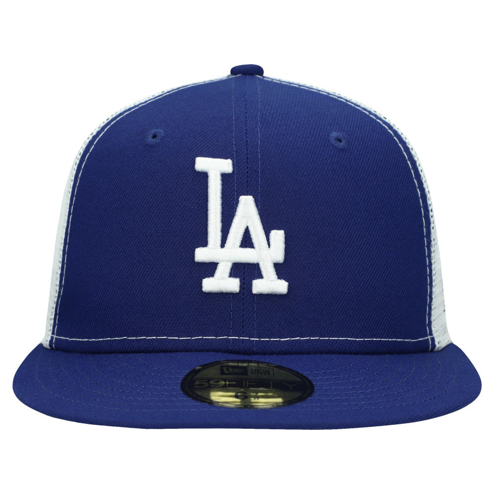 Los Angeles Dodgers New Era Team Color 59FIFTY Trucker Fitted Hat - Royal - New Era Online
