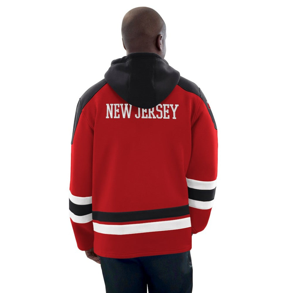New Jersey Devils Starter Hockey Pullover Hoodie - Red/Black - NHL 201432141