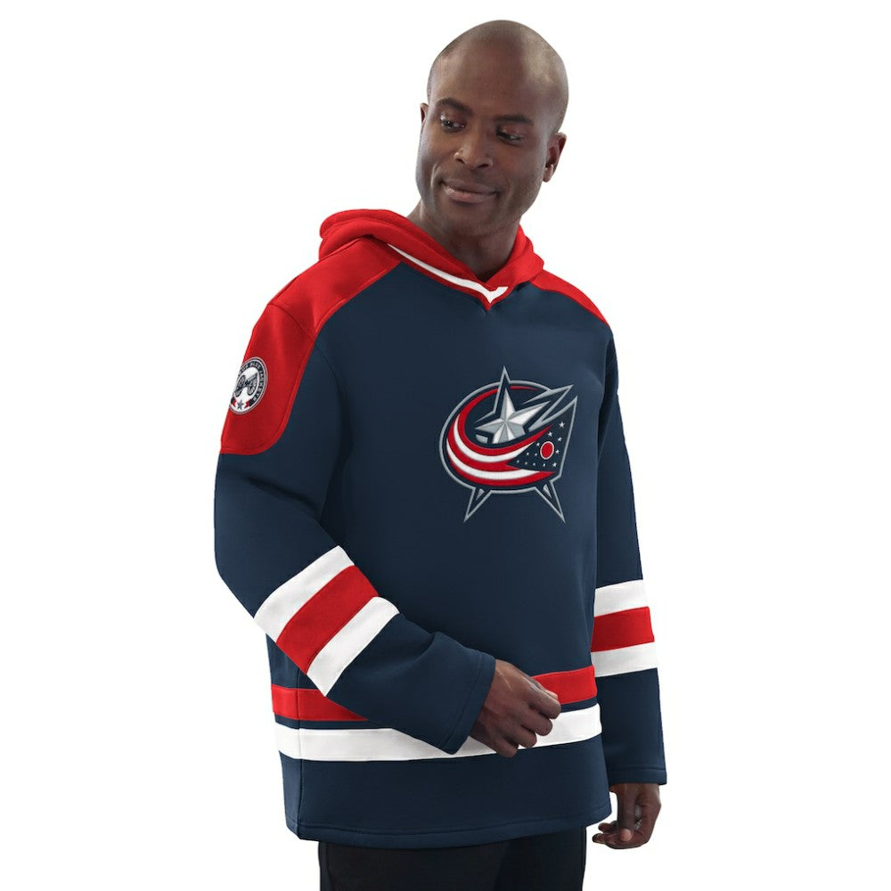 Columbus Blue Jackets Starter Hockey Pullover Hoodie - Navy/Red - NHL 201432143