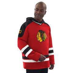 Chicago Blackhawks Starter Hockey Pullover Hoodie - Red/Black - NHL 201432145