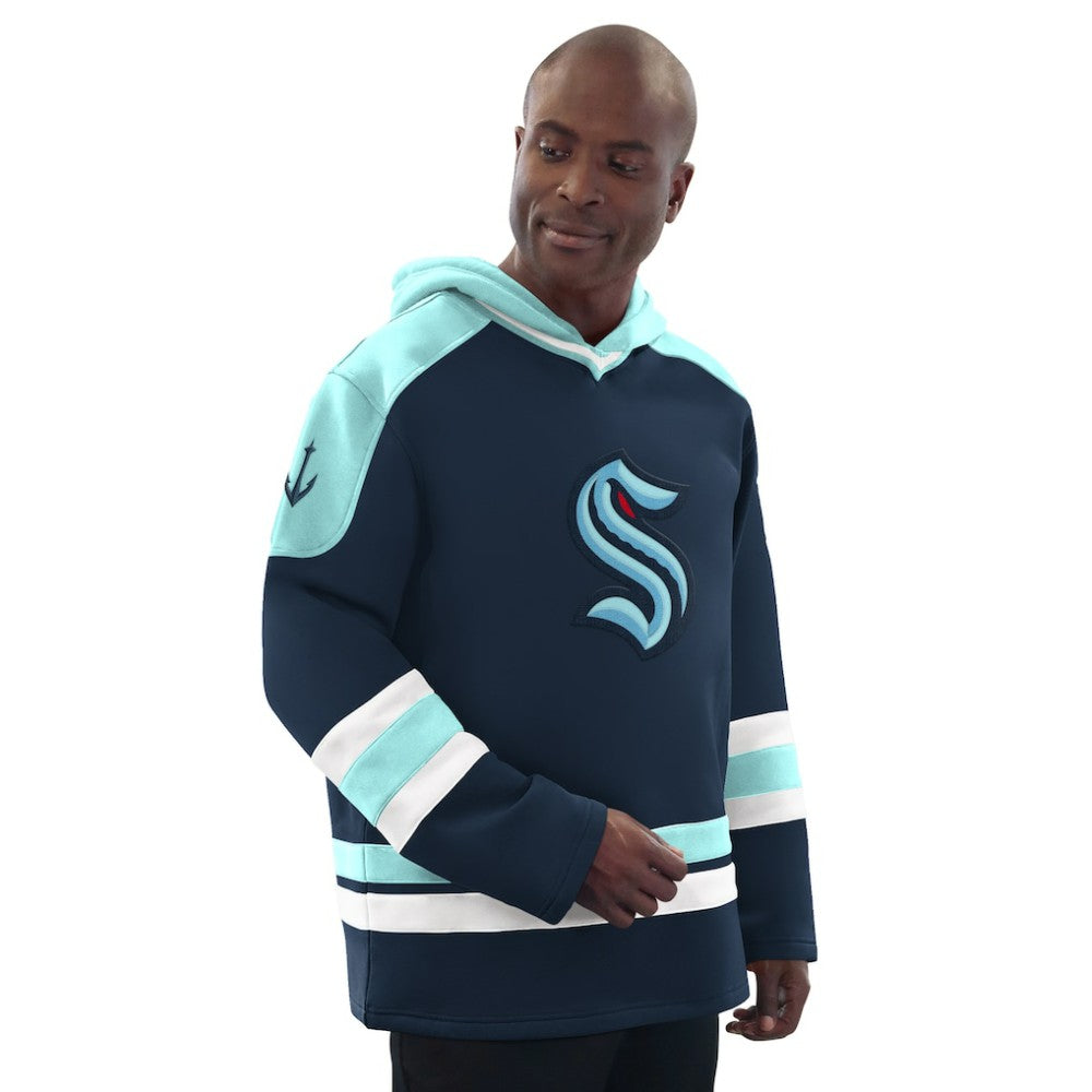 Seattle Kraken Starter Hockey Pullover Hoodie - Deep Sea Blue/Light Blue - NHL 201432155