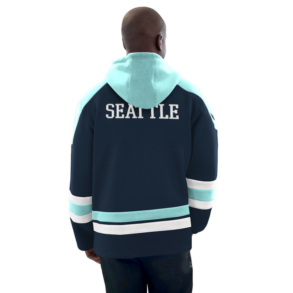 Seattle Kraken Starter Hockey Pullover Hoodie - Deep Sea Blue/Light Blue - NHL 201432155