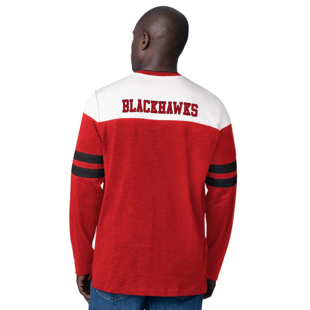 Chicago Blackhawks Starter Blitz Durene Long Sleeve T-Shirt - Red - NHL 201432178